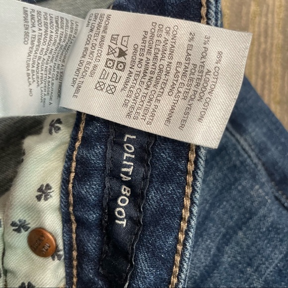 Lucky Brand Lolita Bootcut Jeans Dark Wash Sz 6 Boho Western - Picture 10 of 12